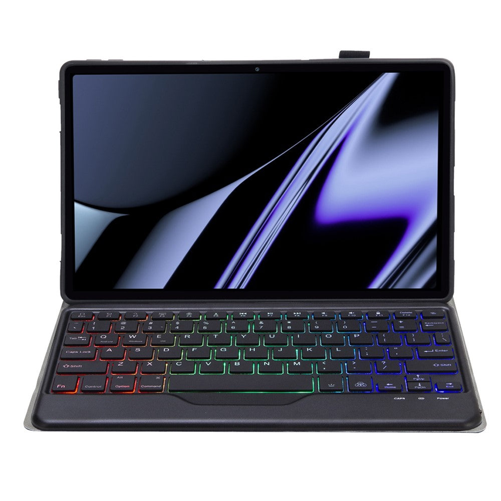 OP11-BS For Oppo Pad 11-inch Detachable Bluetooth-compatible Keyboard Case with 3-Color Backlit PU Leather+TPU Protective Cover