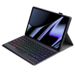 OP11-BS For Oppo Pad 11-inch Detachable Bluetooth-compatible Keyboard Case with 3-Color Backlit PU Leather+TPU Protective Cover