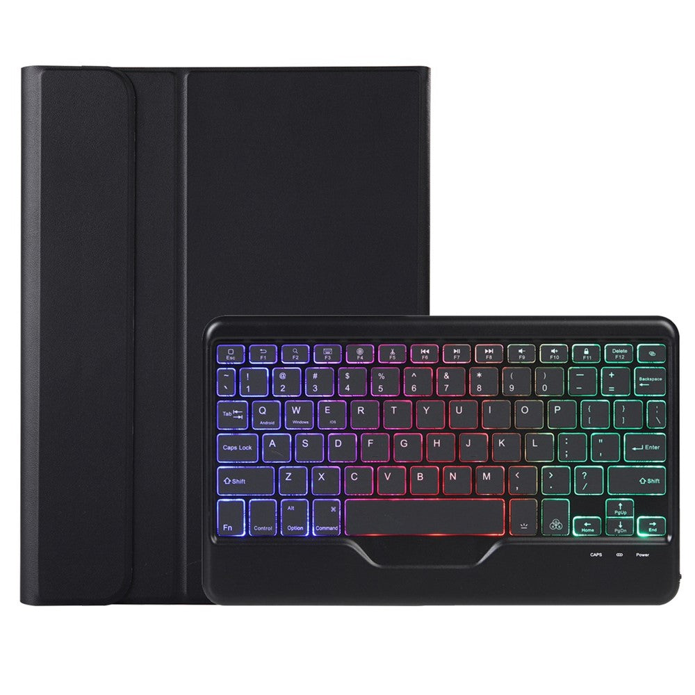 OP11-BS For Oppo Pad 11-inch Detachable Bluetooth-compatible Keyboard Case with 3-Color Backlit PU Leather+TPU Protective Cover