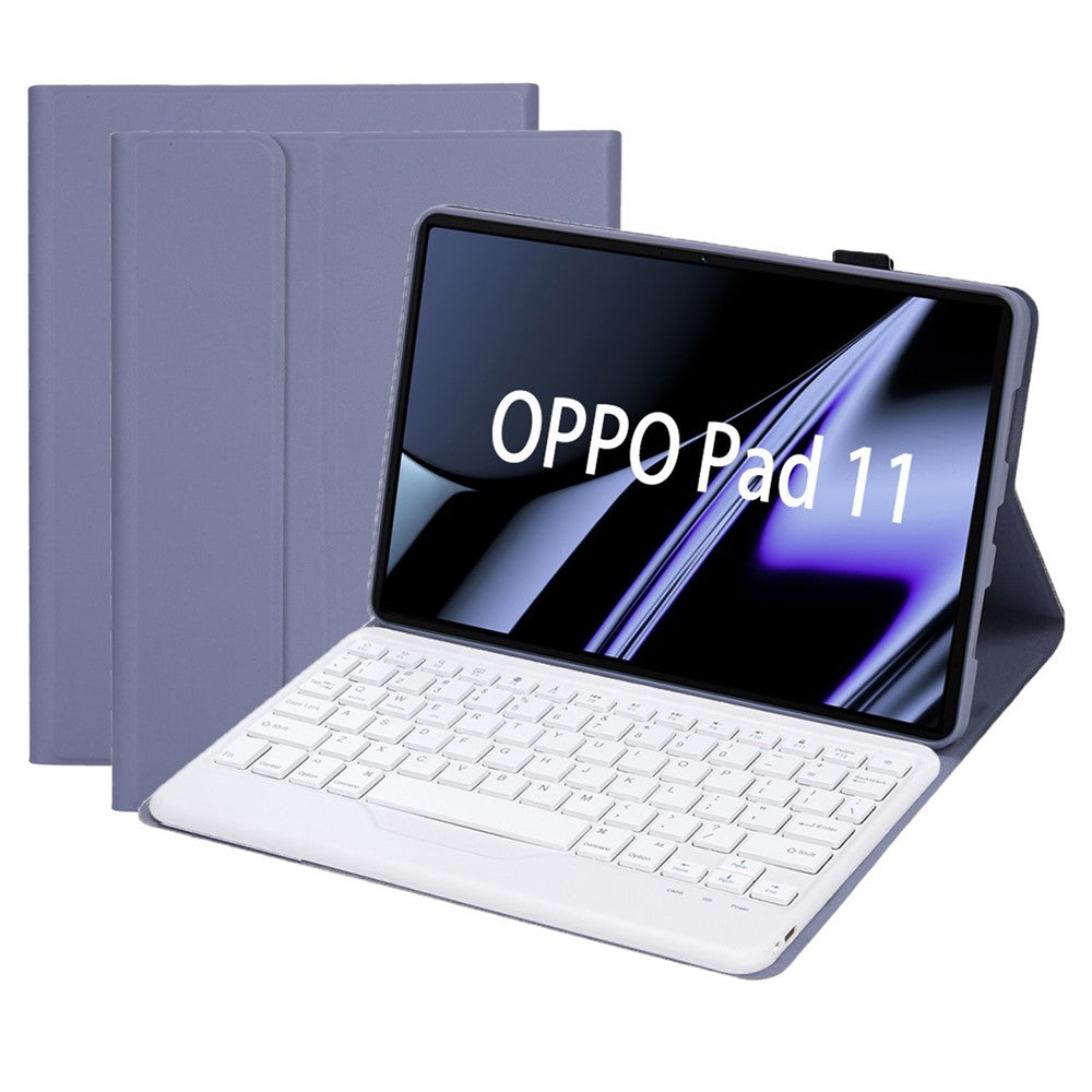 OP11-B For Oppo Pad 11-inch Scratch Resistant Case with Detachable Bluetooth-compatible Keyboard PU Leather+TPU Protective Cover