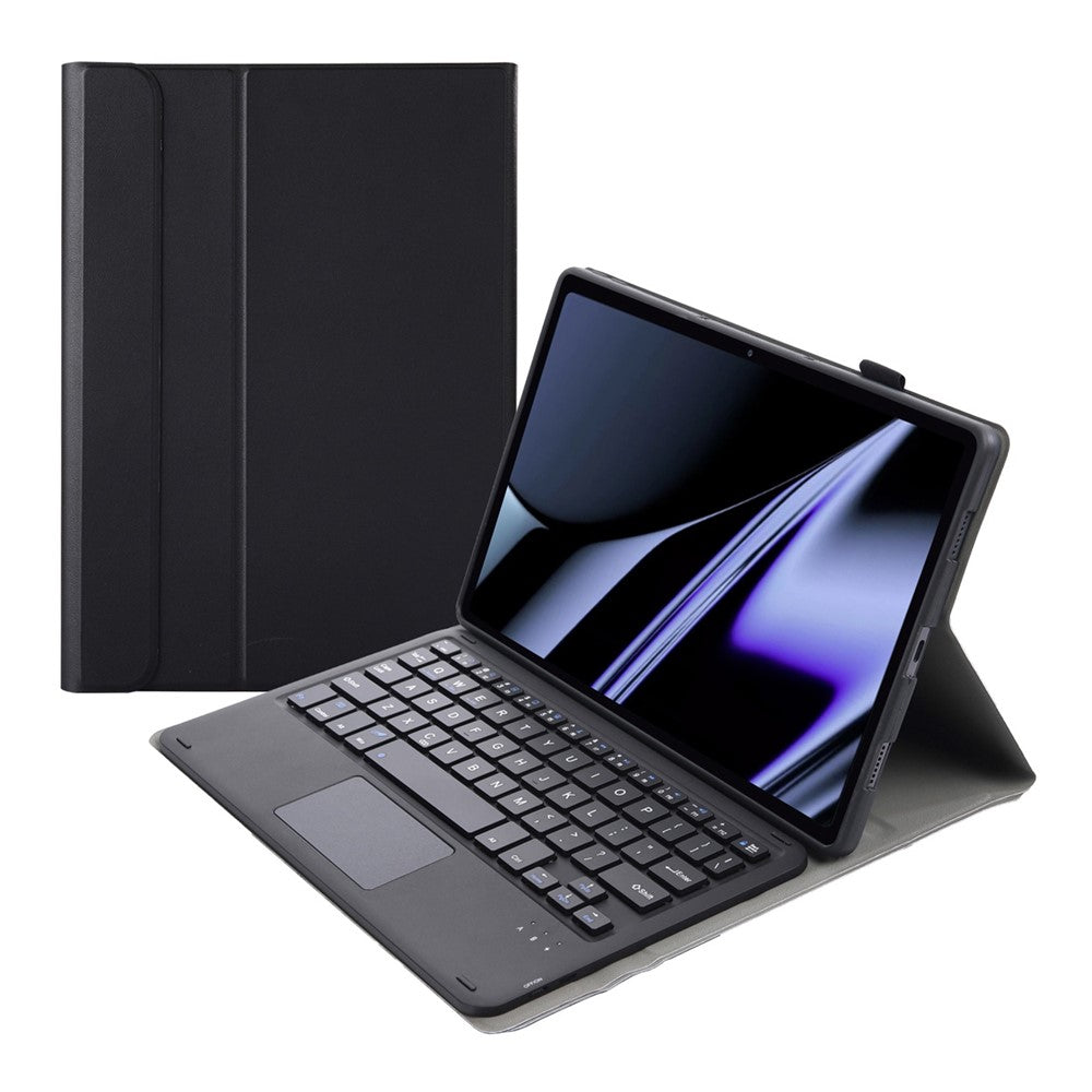 OP11-A For Oppo Pad 11-inch Shockproof Leather Case + Bluetooth-compatible Keyboard with TouchPad Anti-Fall Stand Cover