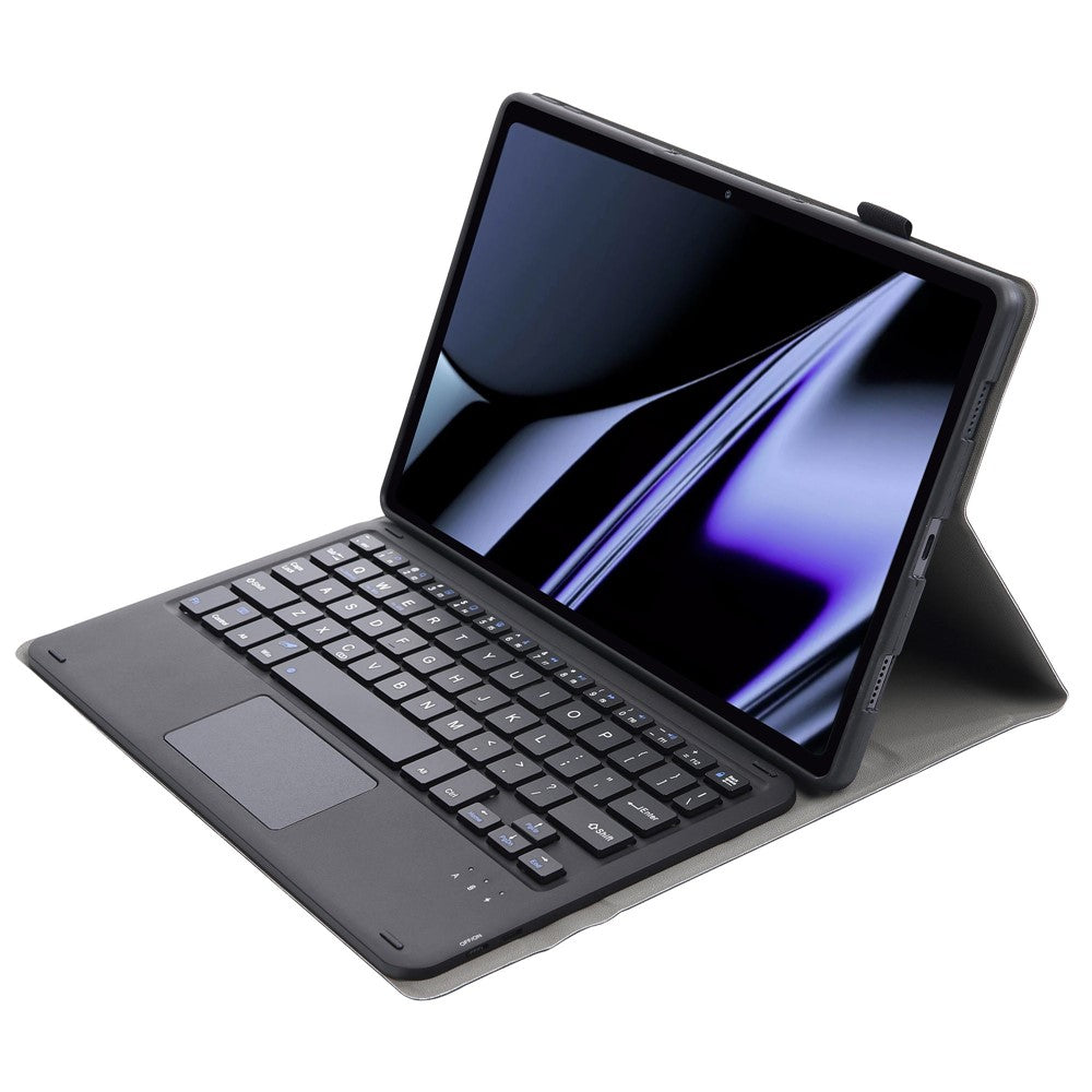 OP11-A For Oppo Pad 11-inch Shockproof Leather Case + Bluetooth-compatible Keyboard with TouchPad Anti-Fall Stand Cover