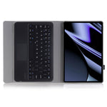 OP11-A For Oppo Pad 11-inch Shockproof Leather Case + Bluetooth-compatible Keyboard with TouchPad Anti-Fall Stand Cover