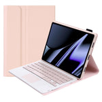 OP11-A For Oppo Pad 11-inch Shockproof Leather Case + Bluetooth-compatible Keyboard with TouchPad Anti-Fall Stand Cover