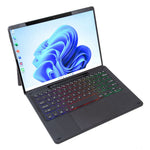 KF17S For Microsoft Surface Pro 8 / Pro X, Bluetooth-compatible Keyboard with TouchPad / Pencil Holder 3-Color Backlit Wireless Keyboard