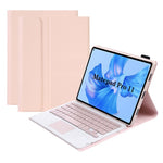 AHW12-A For Huawei MatePad Pro 11 (2022) Detachable Bluetooth-compatible Keyboard with TouchPad PU Leather+TPU Protective Case
