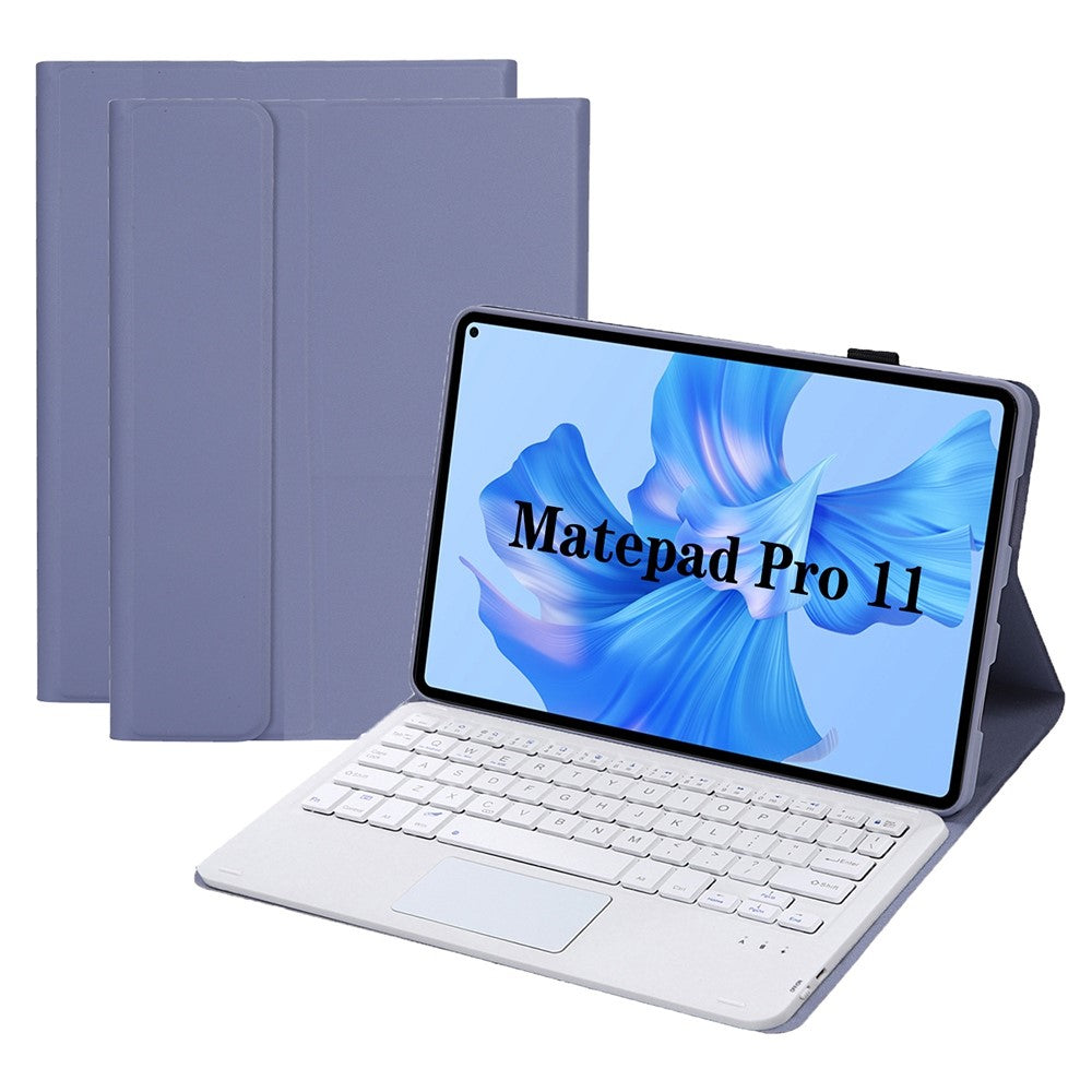 AHW12-A For Huawei MatePad Pro 11 (2022) Detachable Bluetooth-compatible Keyboard with TouchPad PU Leather+TPU Protective Case