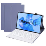 AHW12-B For Huawei MatePad Pro 11 (2022) Protective Case with Detachable Bluetooth-compatible Keyboard PU Leather+TPU Stand Cover
