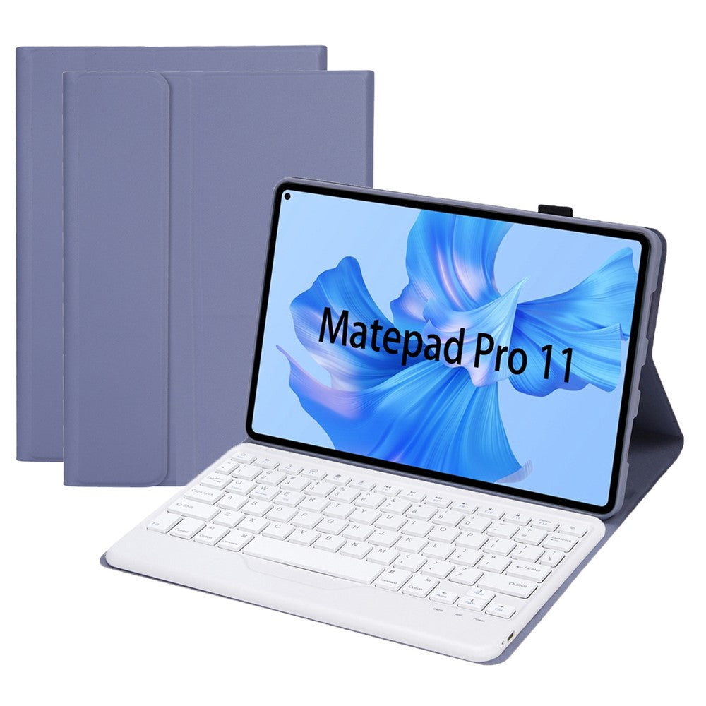 AHW12-B For Huawei MatePad Pro 11 (2022) Protective Case with Detachable Bluetooth-compatible Keyboard PU Leather+TPU Stand Cover