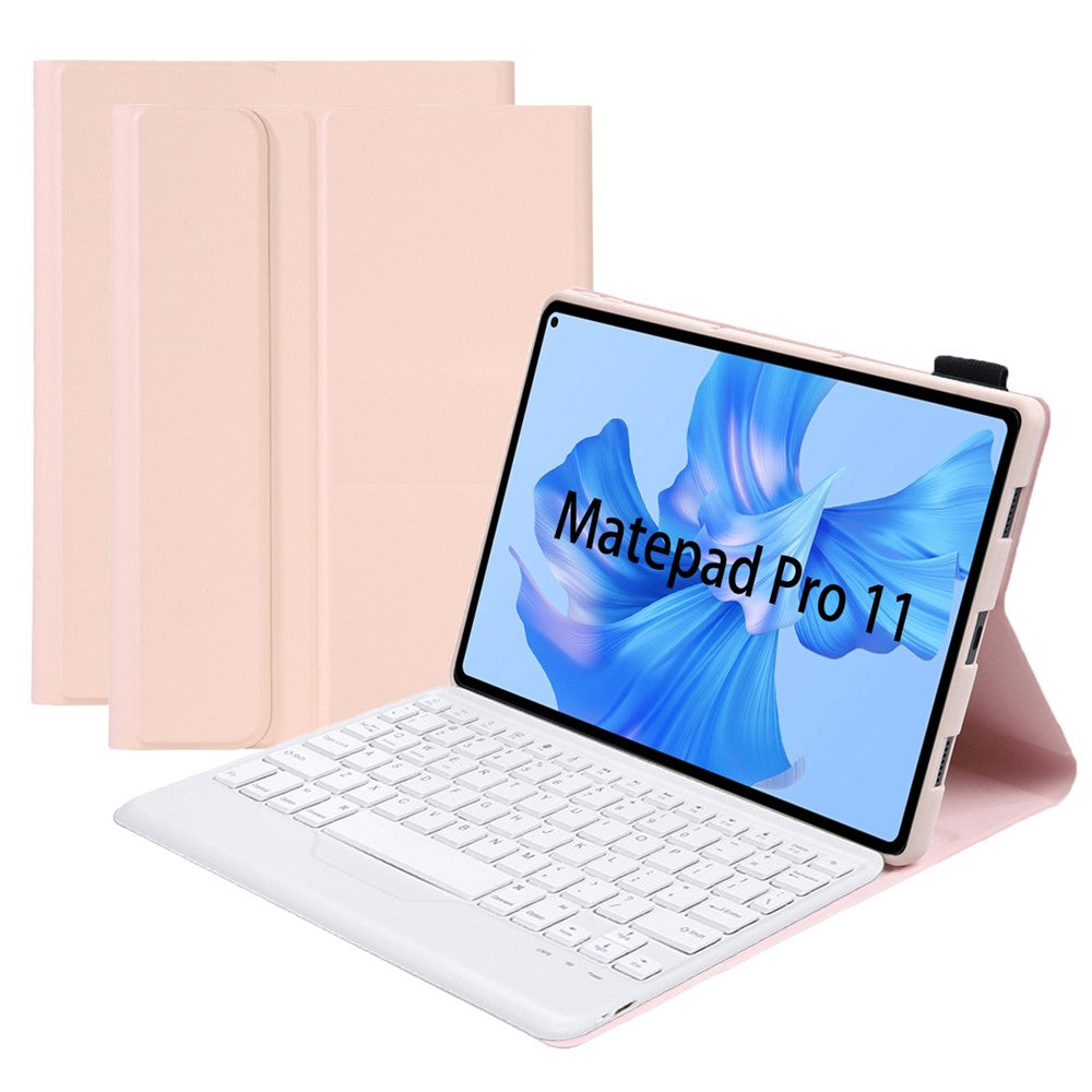 AHW12-B For Huawei MatePad Pro 11 (2022) Protective Case with Detachable Bluetooth-compatible Keyboard PU Leather+TPU Stand Cover