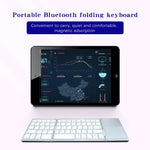 B033 Transportabel Tre-Fold Bluetooth-kompatibelt Tastatur Universelt Laptop Tablet Telefon Trådløst Tastatur med Touchpad