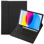 A10B-A til iPad (2025) / 10.9 (2022) Pen Slot Design Læder + TPU Tablet Beskyttelsesstandcover med Touchpad Bluetooth-tastatur