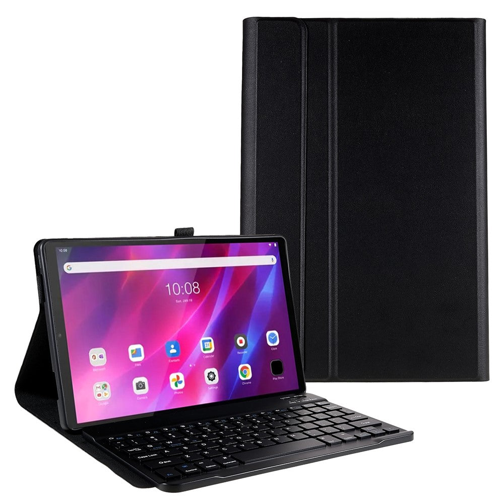 Til Lenovo Tab P11 / Tab P11 Plus PU læder tablet etui stander anti-fald beskyttende tablet cover med Bluetooth-kompatibelt tastatur