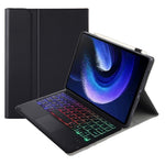 A0N7-AS For Xiaomi Pad 6 / Pad 6 Pro Leather Ultra Thin Tablet Case + Touchpad Backlit Bluetooth-compatible Keyboard
