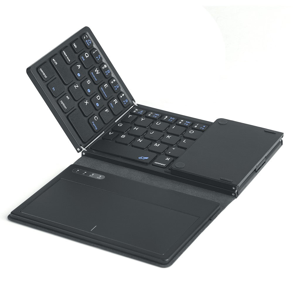 B055 Portable Folding Bluetooth-compatible Keyboard Universal Laptop Tablet Wireless Keyboard with Touchpad