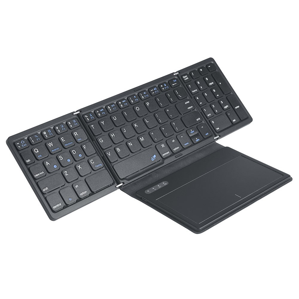 B055 Portable Folding Bluetooth-compatible Keyboard Universal Laptop Tablet Wireless Keyboard with Touchpad