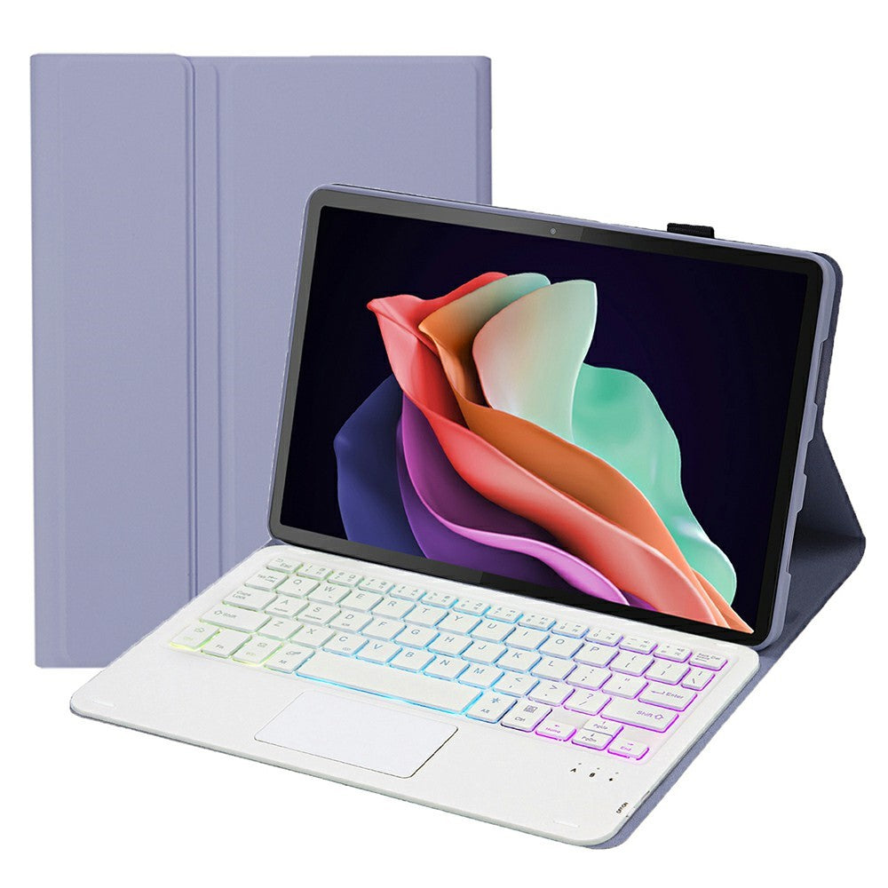 AM22-AS til Lenovo Pad Plus / Tab P11 Gen 2 Tabletcover, læderetui med aftageligt touchpad-tastatur, 3 farver baggrundslys