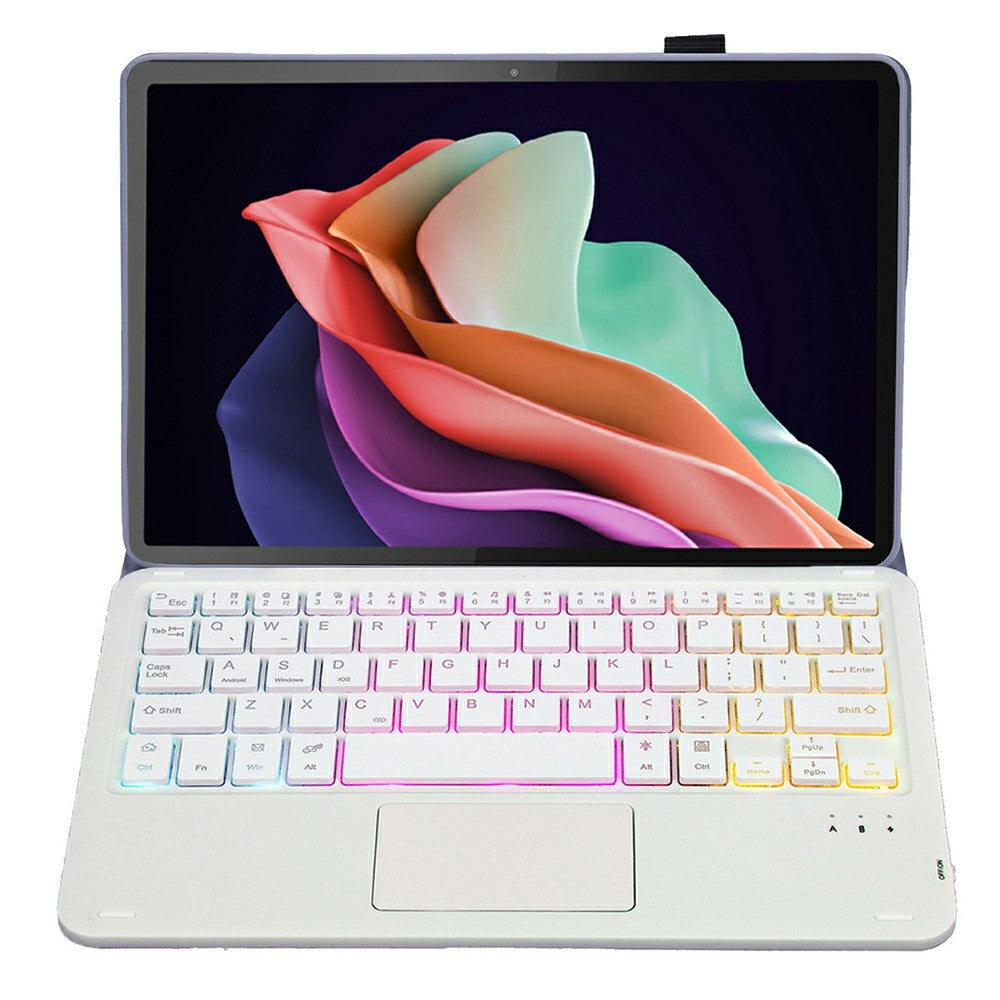 AM22-AS til Lenovo Pad Plus / Tab P11 Gen 2 Tabletcover, læderetui med aftageligt touchpad-tastatur, 3 farver baggrundslys