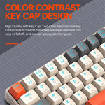 T-WOLF T30 Mekanisk Tastatur Kablet + Trådløst + Bluetooth-kompatibelt 3-Mode RGB Gaming Tastatur 63 Taster