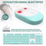 T-WOLF TF770 Wireless Keyboard and Mouse Combo 104 Key Low-Noise Keyboard with Cute Keycaps
