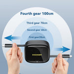 ESSAGER Integreret USB-C Adapter Kabel Kit Opladerkabel Etui Konverter Indeholder Kortplads Telefonholder Design til Rejsebrug