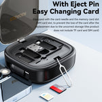 ESSAGER Integreret USB-C Adapter Kabel Kit Opladerkabel Etui Konverter Indeholder Kortplads Telefonholder Design til Rejsebrug