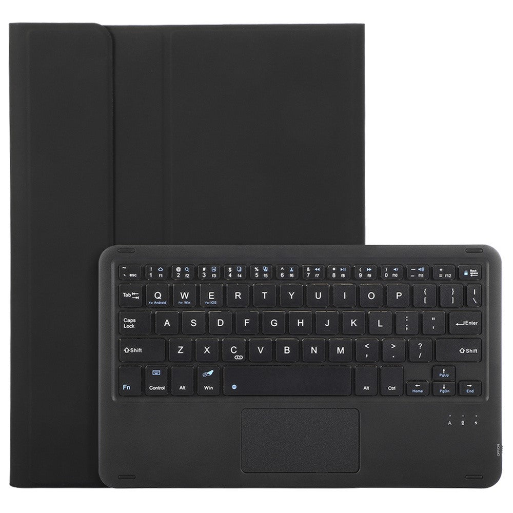 A710B-A For Samsung Galaxy Tab S9 X710 / X716B / S10 Lite / S10 FE / S9 FE PU Leather Cover with Touchpad Bluetooth-Compatible Keyboard