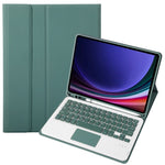 A710B-A For Samsung Galaxy Tab S9 X710 / X716B / S10 Lite / S10 FE / S9 FE PU Leather Cover with Touchpad Bluetooth-Compatible Keyboard