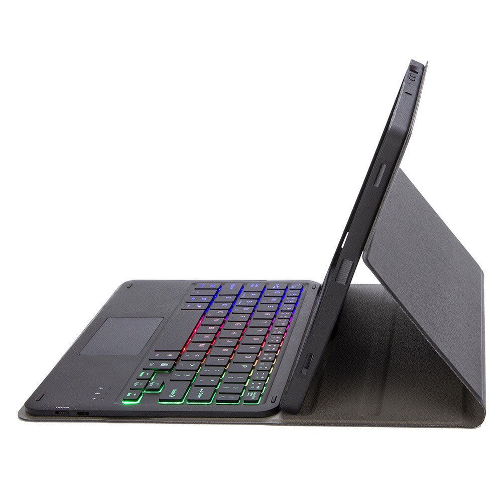 A710B-AS Til Samsung Galaxy Tab S10 Lite / S10 FE / S9 FE / S9 X710 / X716B / X718U Bluetooth-kompatibelt tastaturcover med baggrundsbelysning