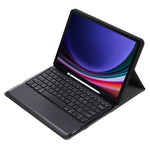 A810B Til Samsung Galaxy Tab S9+ X810 / X816 / X818 Aftageligt Bluetooth-kompatibelt Tastaturetui Stødsikkert Tablet Cover med Penneholder