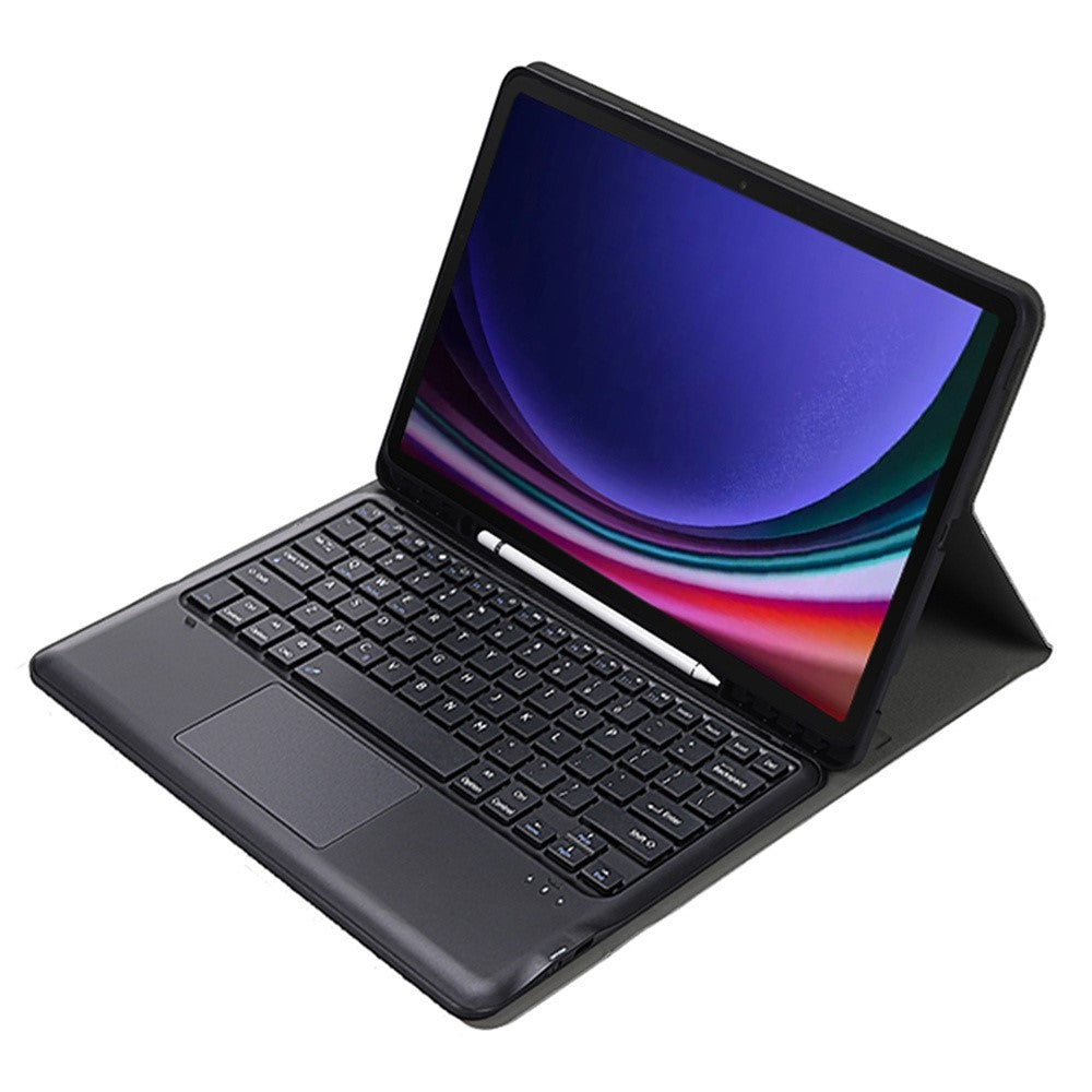 A810B-A For Samsung Galaxy Tab S9+ X810 / X816 / X818 Detachable Bluetooth-compatible Keyboard Case with Touchpad, Protective Tablet Case