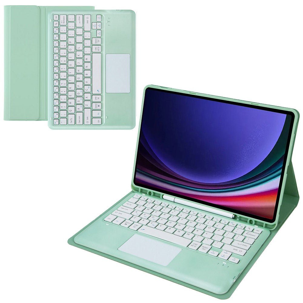 A810B-A For Samsung Galaxy Tab S9+ X810 / X816 / X818 Detachable Bluetooth-compatible Keyboard Case with Touchpad, Protective Tablet Case