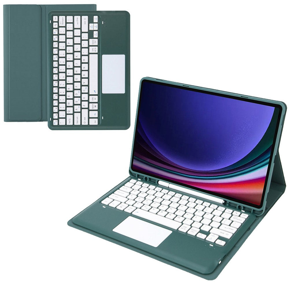 A810B-A For Samsung Galaxy Tab S9+ X810 / X816 / X818 Detachable Bluetooth-compatible Keyboard Case with Touchpad, Protective Tablet Case