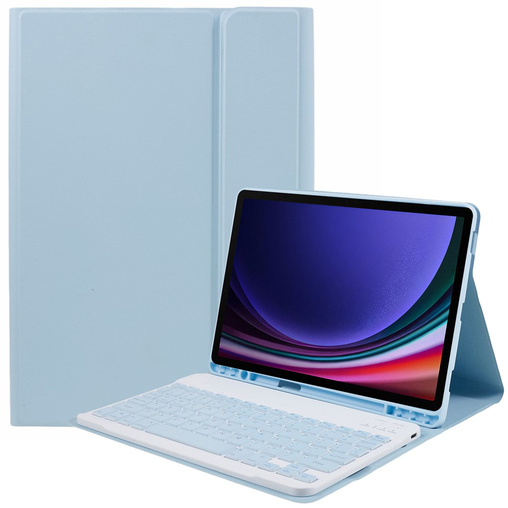 SK-X710 For Samsung Galaxy Tab S9 (X710 / 716B / 718U) Slim Bluetooth-compatible Keyboard Anti-Drop PU+PC Tablet Case
