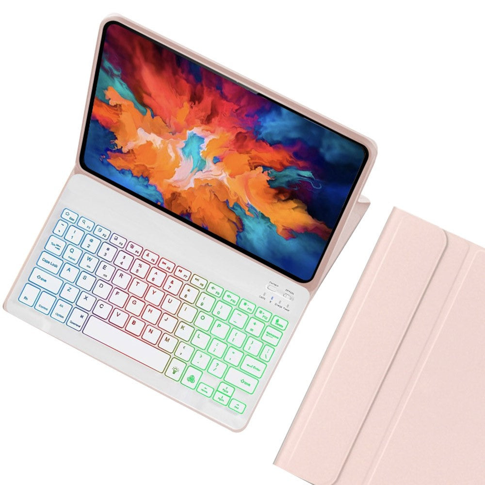 For Lenovo Tab P11 TB-J606F / L 2 in 1 Bluetooth-compatible Keyboard Tablet Leather Case Stand with Backlight
