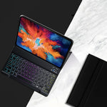 Aftageligt Bluetooth-kompatibelt tastatur til Lenovo Tab P11 Plus TB-J616F / TB-J607L Smart Tablet-cover med stativ og baggrundsbelysning