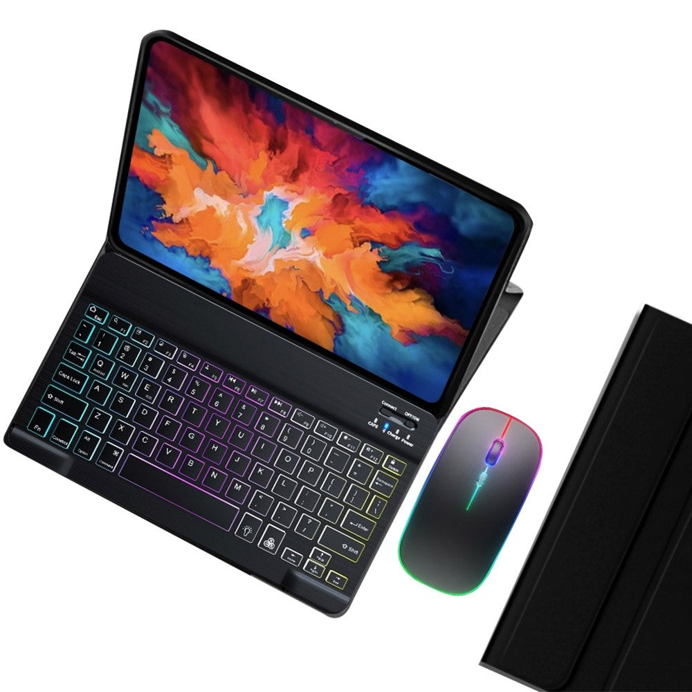 For Lenovo Tab P11 TB-J606F / L Backlight 2 in 1 Bluetooth-compatible Keyboard Tablet Case Stand with Mouse