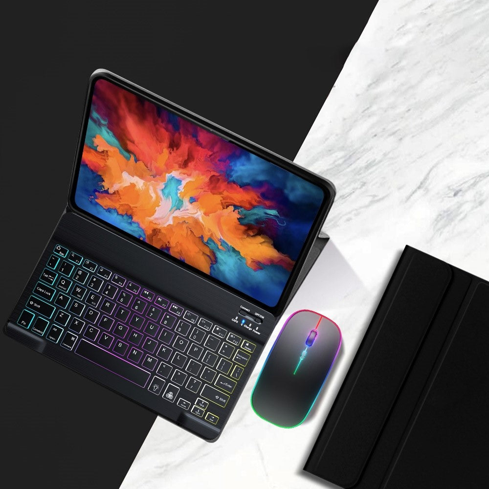 For Lenovo Tab P11 TB-J606F / L Backlight 2 in 1 Bluetooth-compatible Keyboard Tablet Case Stand with Mouse