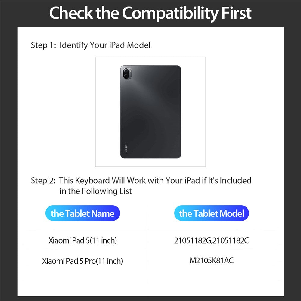 DUX DUCIS For Xiaomi Pad 5 / Pad 5 Pro 3 in 1 Magnetic Detachable Bluetooth-compatible Keyboard PU Leather Tablet Case