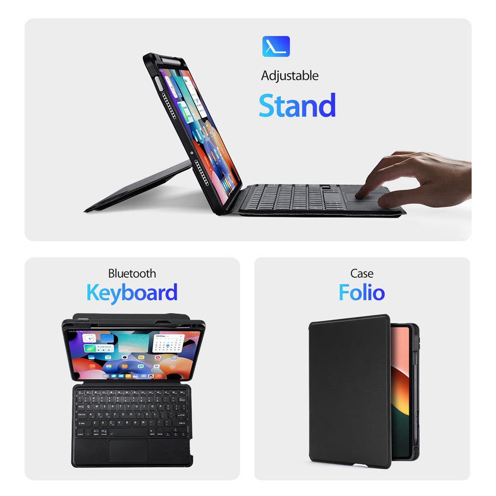 DUX DUCIS For Xiaomi Pad 5 / Pad 5 Pro 3 in 1 Magnetic Detachable Bluetooth-compatible Keyboard PU Leather Tablet Case