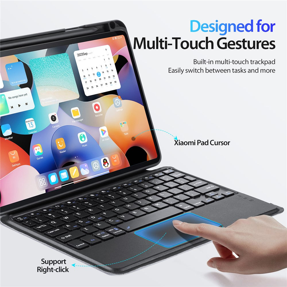 DUX DUCIS For Xiaomi Pad 5 / Pad 5 Pro 3 in 1 Magnetic Detachable Bluetooth-compatible Keyboard PU Leather Tablet Case