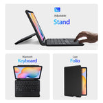 DUX DUCIS For Samsung Galaxy Tab S6 Lite (2020) / S6 Lite (2022) / (2024) Magnetic Bluetooth-compatible Keyboard PU Leather Tablet Case