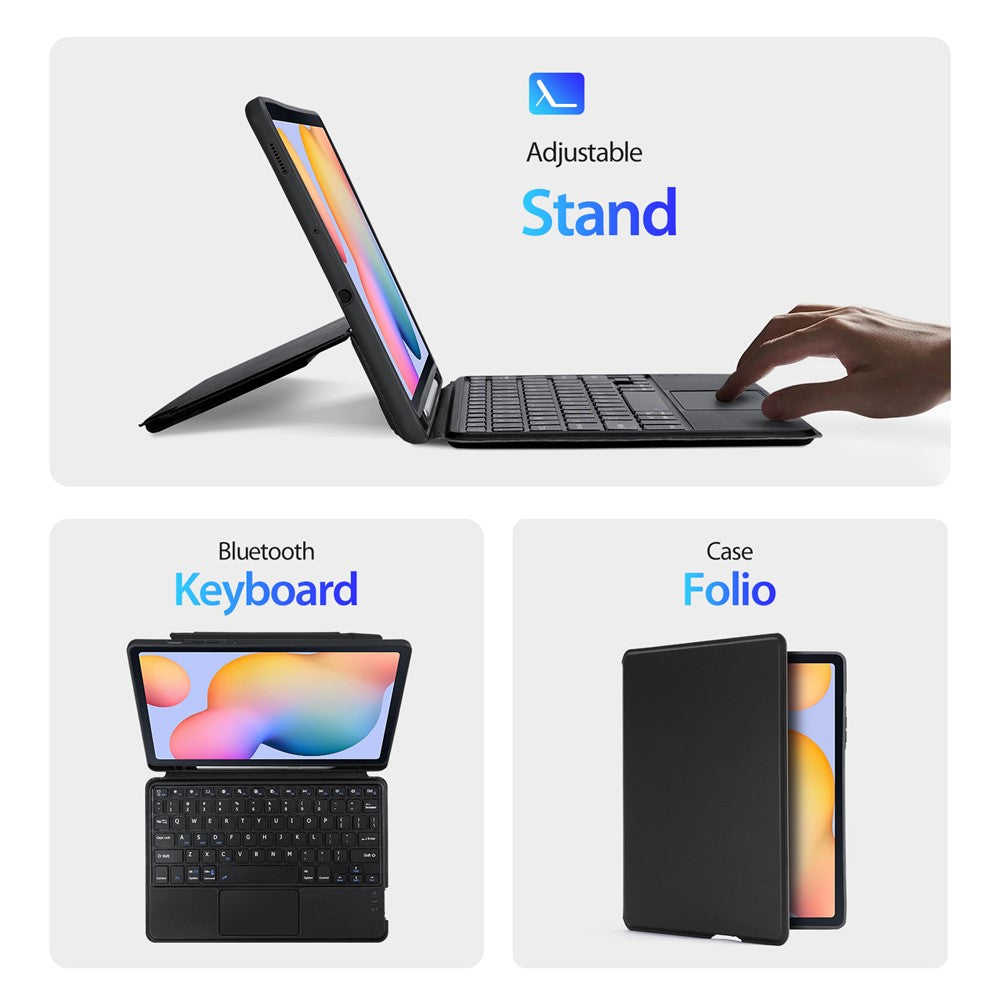 DUX DUCIS For Samsung Galaxy Tab S6 Lite (2020) / S6 Lite (2022) / (2024) Magnetic Bluetooth-compatible Keyboard PU Leather Tablet Case