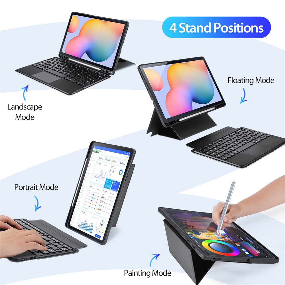 DUX DUCIS For Samsung Galaxy Tab S6 Lite (2020) / S6 Lite (2022) / (2024) Magnetic Bluetooth-compatible Keyboard PU Leather Tablet Case