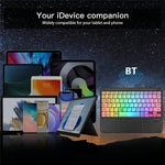 172 Wireless Keyboard and Mouse Combo RGB Backlit Bluetooth-compatible 5.1 Keyboard Mouse Set with Touchpad
