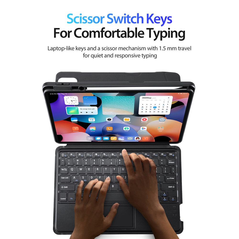 DUX DUCIS For Xiaomi Pad 6 / 6 Pro Bluetooth-compatible Keyboard Case Magnetic Detachable PU Leather Tablet Cover