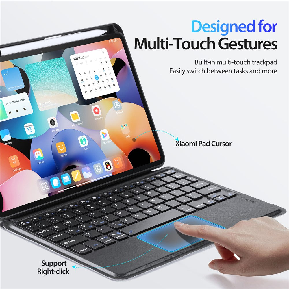 DUX DUCIS For Xiaomi Pad 6 / 6 Pro Bluetooth-compatible Keyboard Case Magnetic Detachable PU Leather Tablet Cover