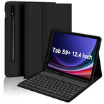 SK-X810 For Samsung Galaxy Tab S9+ SM-X810 / X816B / X818U Leather Case with Detachable Wireless Bluetooth-compatible Keyboard