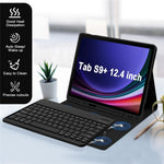 SK-X810 For Samsung Galaxy Tab S9+ SM-X810 / X816B / X818U Leather Case with Detachable Wireless Bluetooth-compatible Keyboard