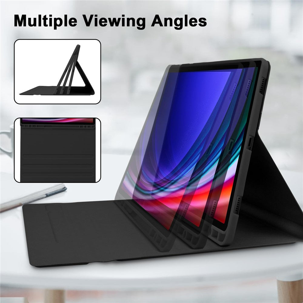 SK-X810 For Samsung Galaxy Tab S9+ SM-X810 / X816B / X818U Leather Case with Detachable Wireless Bluetooth-compatible Keyboard